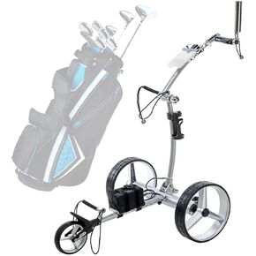 3 Wheels Folding Electric Golf Trolley with Umbrella Holder & Waterproof Bag, Portable Automatic Golf Carts with Remote Control in Saudi Arabia