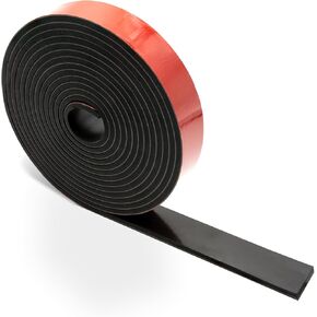 شرائط مطاط النيوبرين بسمك 1/8 بوصة ولفائف مطاطية صلبة، ورقة للحشية التي تصنعها بنفسك، والمستودع، والوسادات، والأختام، وتجريد الطقس، والأرضيات (عرض 1 بوصة، وطول 12 قدمًا) مع دعم لاصق in Kuwait