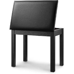 Eastar Piano Bench with Storage, Solid Wood Keyboard Bench Piano Stool Chair Seat with Bookcase & High-Density Sponges Pad, 20.8"x18.5"x13"(Black) in Saudi Arabia