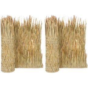 Forever Bamboo Eco-Friendly Mexican Palm Thatch Palapa Hut Roofing Pack of 6, Hand-Woven Thatch Roof for Tiki Bar, Duck Hunting Camo Netting, Patio Umbrella Thatch Cover, 35 Inch × 8 Feet in Kuwait
