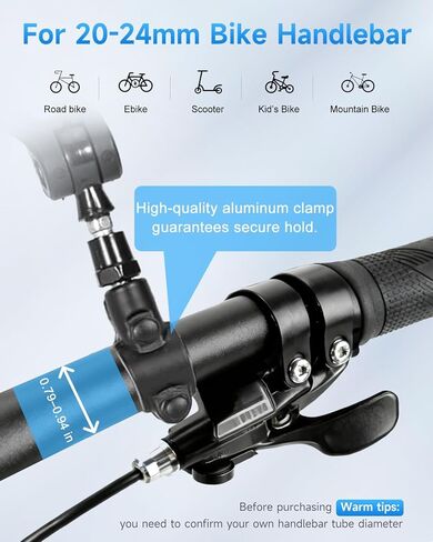 مرآة الدراجة، مرايا دراجة المقود، عدسة زجاجية عالية الدقة مقاومة للخدش، مرايا خلفية آمنة قابلة للدوران 360 درجة وقابلة للطي، مرآة رؤية خلفية للدراجة للسكوتر، الدراجة الإلكترونية، ملحقات الدراجة (زوج واحد) in Kuwait