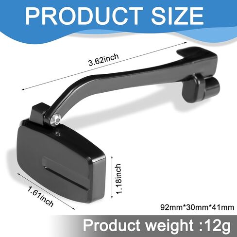 2 Pack Bike Eyeglass Mirror for Cycling Helmet Glasses 360° Adjustable Lightweight 18g Rear View Mirror Clip-on Safety Cycling for Eyeglasses Wide Vision Outdoor Activities in Saudi Arabia