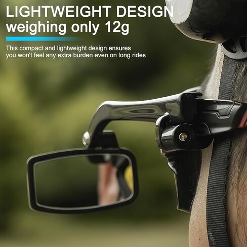 2 Pack Bike Eyeglass Mirror for Cycling Helmet Glasses 360° Adjustable Lightweight 18g Rear View Mirror Clip-on Safety Cycling for Eyeglasses Wide Vision Outdoor Activities in Saudi Arabia