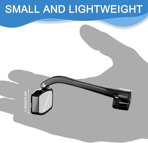 2 Pack Bike Eyeglass Mirror for Cycling Helmet Glasses 360° Adjustable Lightweight 18g Rear View Mirror Clip-on Safety Cycling for Eyeglasses Wide Vision Outdoor Activities in Saudi Arabia