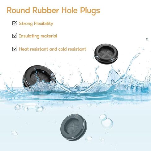 44PCS Rubber Grommet Kit 6 Sizes (5/8",13/16",7/8",1",1-1/4",1-1/2") Rubber Grommets for Wiring DD040-kit in Kuwait