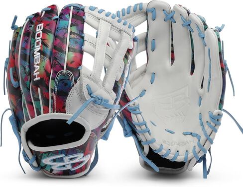 Boombah Softball Fielding Glove B4 H Web - Rainbow Scratch Print - Multiple Sizes in Saudi Arabia