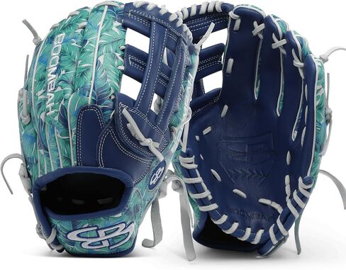 قفاز Boombah Softball Fielding B4 H Web - طباعة أوراق استوائية - مقاسات متعددة in Saudi Arabia