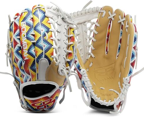 Boombah Softball Fielding Glove B17 T Web - Multicolor Zigzag Print - Multiple Sizes in Saudi Arabia
