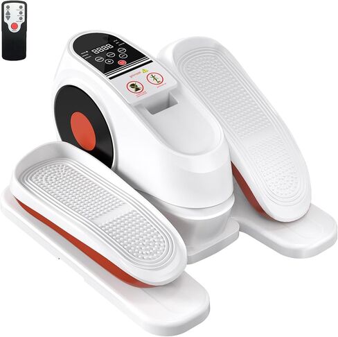 آلة بيضاوية الشكل تحت المكتب، تمرين كهربائي احترافي مع 16 سرعة قابلة للتعديل، هادئة ومجمعة بالكامل مع جهاز تحكم عن بعد وأشرطة قدم مضادة للانزلاق، رمادي in Kuwait