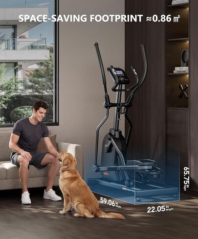 آلة التمرين البيضاوية من THERUN، آلة بيضاوية للاستخدام المنزلي، آلات تدريب بيضاوية مغناطيسية مع خطوة 20 بوصة ومقاومة 32 مستوى، تحميل 350 رطل، مستشعر النبض، اتصال التطبيق in Kuwait