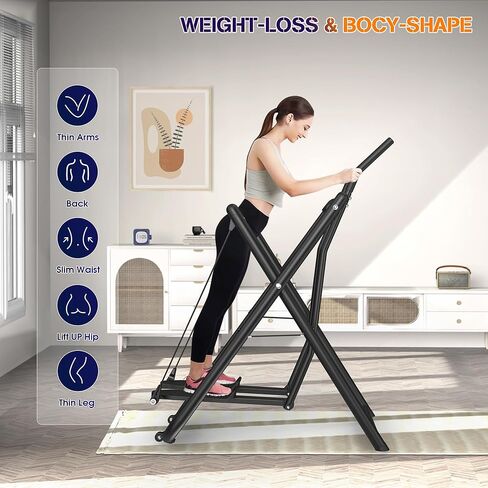 Air Walk Elliptical Glider Machine - 600LBS Capacity, Fully Assembled Low-Impact Design for Home Gym Cross-Training Arm & Leg Cardio Workout-New Version in Saudi Arabia