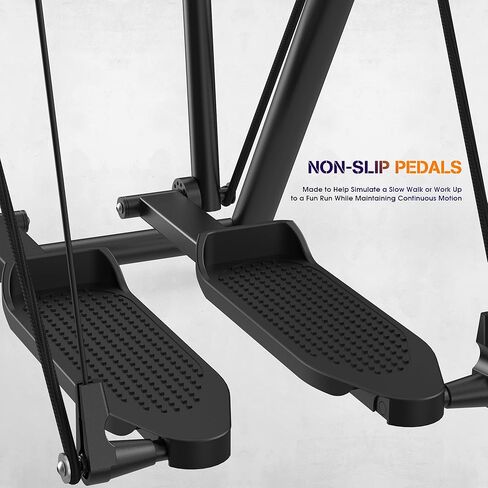 Air Walk Elliptical Glider Machine - 600LBS Capacity, Fully Assembled Low-Impact Design for Home Gym Cross-Training Arm & Leg Cardio Workout-New Version in Saudi Arabia