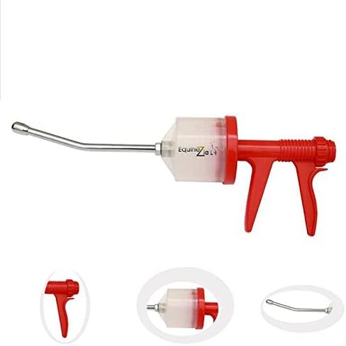 Pistol Grip Dosing Syringe 300ml – Large Capacity Stainless Steel Nozzle Veterinary Syringe for Equine, Livestock, Horse Dental Care, Oral Drenching, Durable Reusable Animal Drench Gun in Kuwait