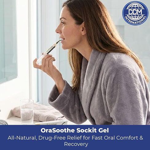 Sockit Hydrogel Oral Wound Dressing – 10g Single Applicator Syringe – Drug-Free, Natural Hydrogel for Oral Care & Comfort – Includes Instructions in Kuwait