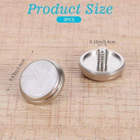 3Pcs Trumpet Valve Caps, Trumpet Valve Finger Buttons Compatible with Most Trumpets Durable Replacement for Valve Stem Buttons in Kuwait