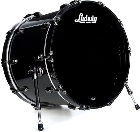 طبلة Ludwig Classic Maple Bass - 16 بوصة × 22 بوصة، أسود سابل، حصريًا على Sweetwater in Saudi Arabia
