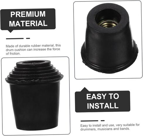 VICASKY 10pcs Non-slip Bass Drum Sleeves Rubber Drum Cushion for Enhanced Stability and Protection Replacement for Accessories in Saudi Arabia