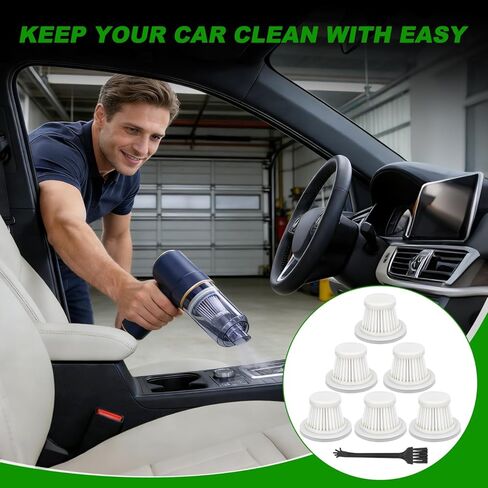LT-117C Filters Replacement Compatible with KMM LT-117C Handheld Car Vacuum Cleaner - HEPA Vacuum Filter - 6 Pack in Saudi Arabia