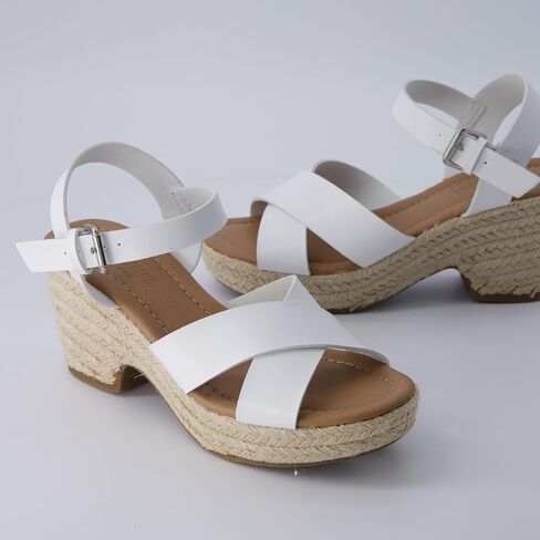 CUSHIONAIRE Women's Robbie espadrille Wedge Sandal +Memory Foam and Wide Widths Available in Kuwait