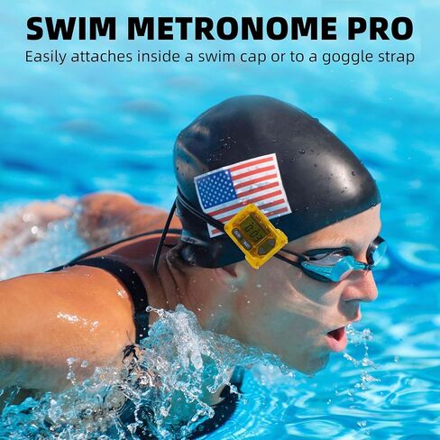 Waterproof Audible Swim Metronome, Stroke Timer with Three Training Modes, Adjustable Swimming Tempo, Multi-Functional Tempo Suitable for Swimming and Other Sports in Saudi Arabia