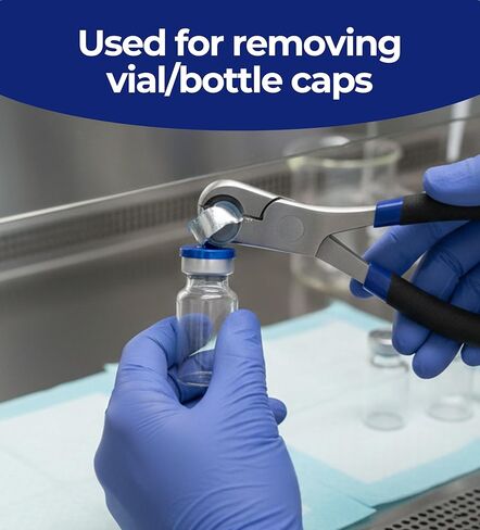 Zyrev كماشة فتاحة قارورة مزدوجة الحركة لزجاجات الأدوية وقوارير المختبر مقاس 11 مم و20 مم in Kuwait