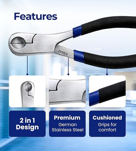 Zyrev كماشة فتاحة قارورة مزدوجة الحركة لزجاجات الأدوية وقوارير المختبر مقاس 11 مم و20 مم in Kuwait