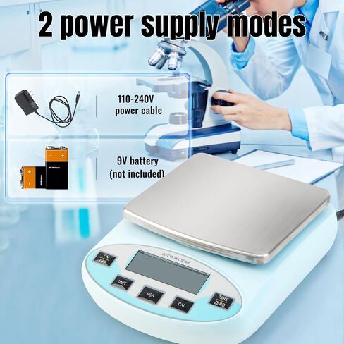 Lab Scale 6000g x 0.01g Digital Scale 0.01g Gram Accuracy, High Precision Electronic Analytical Balance, 13 Unit Conversion Scale for Kitchen Laboratory Jewelry Scientific Weighing (500g*2) in Kuwait