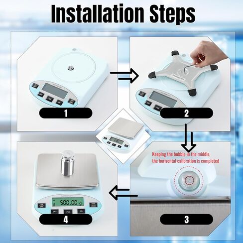 Lab Scale 6000g x 0.01g Digital Scale 0.01g Gram Accuracy, High Precision Electronic Analytical Balance, 13 Unit Conversion Scale for Kitchen Laboratory Jewelry Scientific Weighing (500g*2) in Kuwait