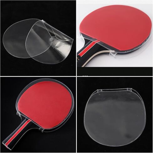4 Pack Ping Pong Paddles Protector Film Transparent Non-Sticky Table Tennis Rackets Rubber Protective Film for Table Tennis Racket Rubber Sponge Care Kit PingPong Paddle Cleaner Cleaning Kit in Kuwait