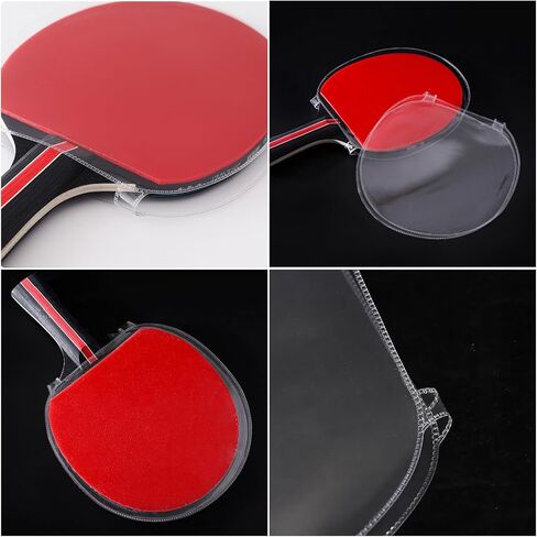 4 Pack Ping Pong Paddles Protector Film Transparent Non-Sticky Table Tennis Rackets Rubber Protective Film for Table Tennis Racket Rubber Sponge Care Kit PingPong Paddle Cleaner Cleaning Kit in Kuwait