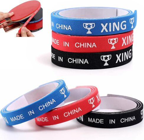 6 Pack Ping Pong Paddles Side Tape 10mm Wide Pre-Cut Foam Padded Table Tennis Rackets Edge Protector Guard Finish Sponge Adhesive Strips for Table Tennis Paddle Rubber Sheet Ping Pong Racket in Kuwait