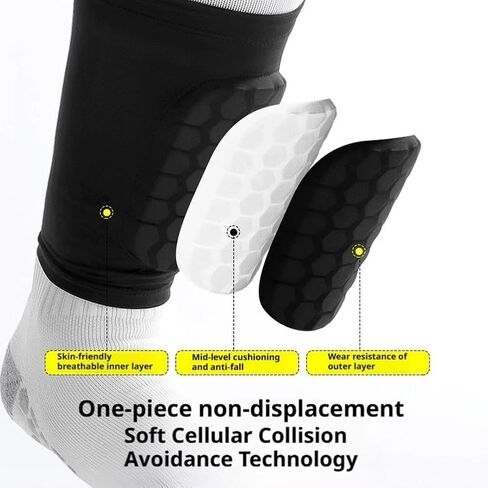 Pack Knee Compression Sleeves,EVA Honeycomb Light Compression Leg Sleeves,Breathable and Non-SlipKnee Pads for Volleyball Gym Running Workout Sports,Hex Knee PadsSleeves for Men and Women in Saudi Arabia