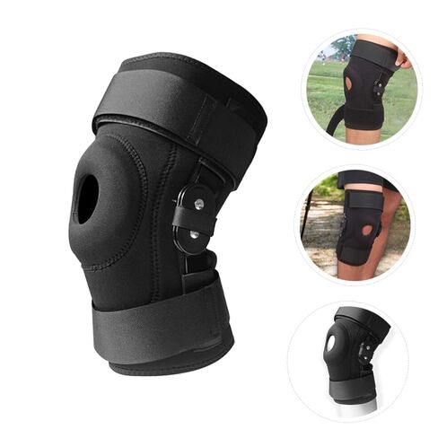 1pc Knee Pads Breathable Running Knee Patella Stabilizer Knee Strap Knee Cover Pro Pads Patella Stabilizer Strap Sleeve Support Package Aluminum Alloy Pressurize Fitness, 33X22CM, Black in Saudi Arabia