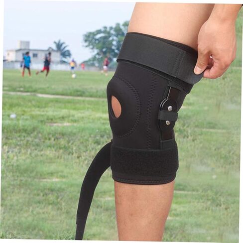 1pc Knee Pads Breathable Running Knee Patella Stabilizer Knee Strap Knee Cover Pro Pads Patella Stabilizer Strap Sleeve Support Package Aluminum Alloy Pressurize Fitness, 33X22CM, Black in Saudi Arabia