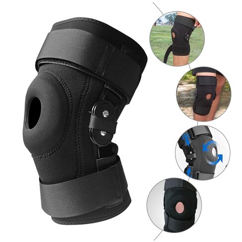 1pc Knee Pads Breathable Running Knee Patella Stabilizer Knee Strap Knee Cover Pro Pads Patella Stabilizer Strap Sleeve Support Package Aluminum Alloy Pressurize Fitness, 33X22CM, Black in Saudi Arabia