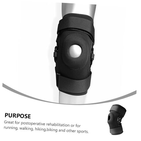1pc Knee Pads Breathable Running Knee Patella Stabilizer Knee Strap Knee Cover Pro Pads Patella Stabilizer Strap Sleeve Support Package Aluminum Alloy Pressurize Fitness, 33X22CM, Black in Saudi Arabia