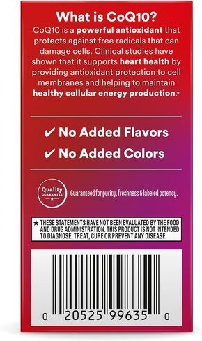 مكملات MegaRed Advanced CoQ10 - 200 مجم لكل جرعة، مضاد أكسدة قوي يدعم إنتاج الطاقة الخلوية ويحمي من الجذور الحرة* - 30 كبسولة من الإنزيم المساعد Q10، 30 وجبة in Kuwait