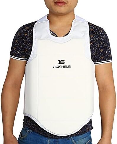 Unisex Taekwondo Karate Chest Guard Protector, Foam Padded Vest with Adjustable Straps, Size M (21.6 x 14.2 in), for Adults and Children in Saudi Arabia