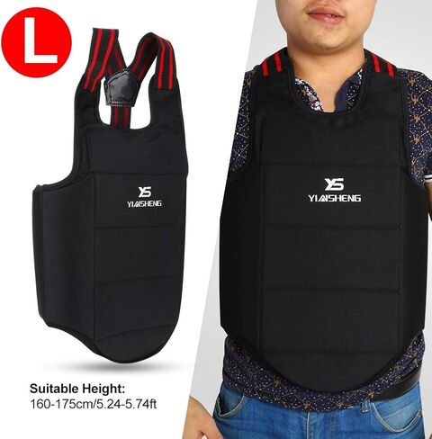 Alomejor Chest Protector,Lightweight High-Impact Protection,Sparring Equipment,Double-Sided Design for Martial Artists Taekwondo MMA Kickboxing Competition Training in Saudi Arabia
