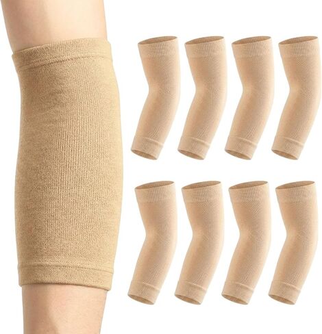 4 أزواج من الأكمام لتغطية الوشم للنساء، أكمام ذراع ضاغطة للساعد بلون البشرة، شريط تغطية الندبات بلون عاري قابل للتنفس للمكتب والعمل (عاري) in Kuwait