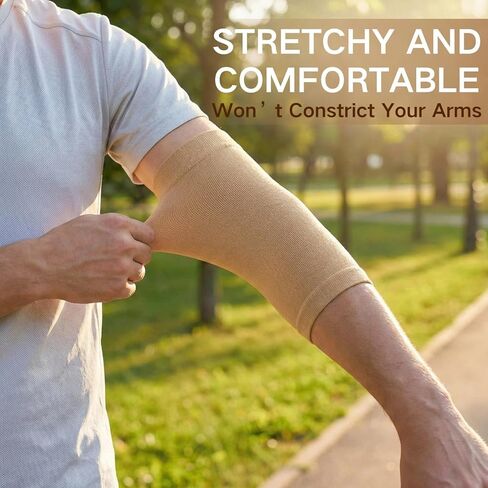 4 أزواج من الأكمام لتغطية الوشم للنساء، أكمام ذراع ضاغطة للساعد بلون البشرة، شريط تغطية الندبات بلون عاري قابل للتنفس للمكتب والعمل (عاري) in Kuwait
