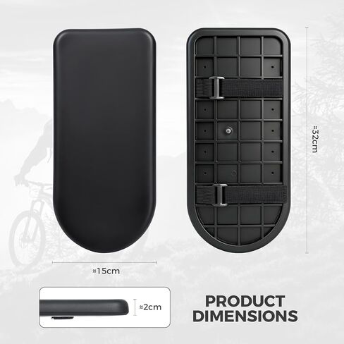 ROCKBROS Bike Rear Seat Kids Pad Manned Cushion with Hook & Loop Strap Child Bike Seat Bicycle Back Shelf MTB, Ebike Carrier for Cargo & Passenger (12.6 * 5.9 inch) in Saudi Arabia