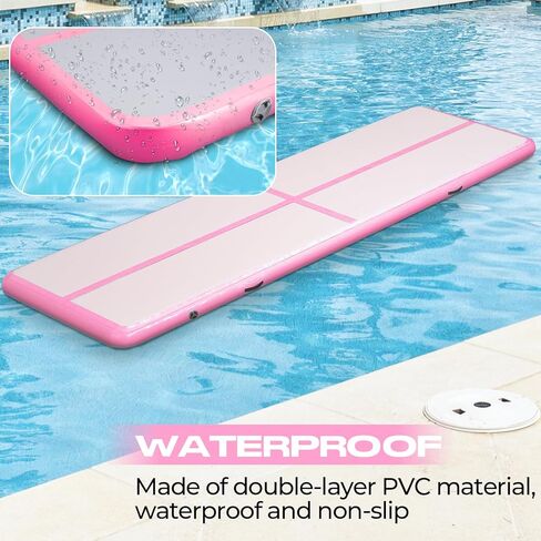 10ft Air Gymnastics Tumbling Mat, 4 Inch Thick Exercise Mat with Electric Air Pump for Home Use/Tumble/Gym/Training/Cheerleading in Saudi Arabia