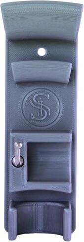 حامل تثبيت على الحائط من S I Schaller Industries F Circuit Anesthesia - يحمل 6 دوائر، وشريط مطبق مسبقًا، وبلاستيك فضي متين، ومنظم تخزين دائرة العيادة البيطرية in Kuwait