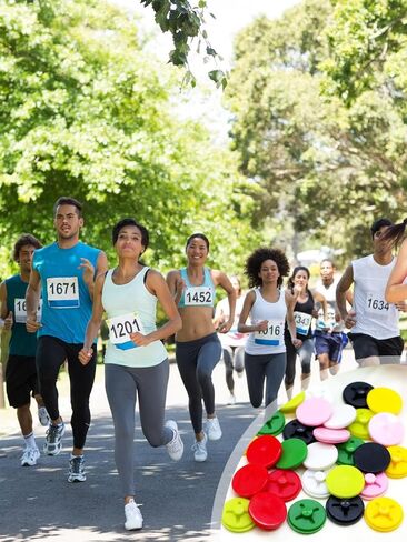 Running Bib Clips,28 Pcs Bib Boards for Runners Number Plate Board Bib Clips,Race Bib Clips/Bib Pins/Bib Fasteners for Runners Marathon,Track and Field Event(7 Colors) in Saudi Arabia