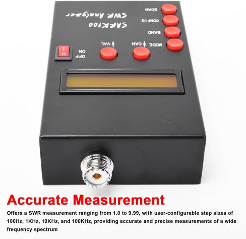 SARK100 Antenna Analyzer SWR Meter, Portable High Accurate SWR Measurement 1.0-9.99 Range, User-Friendly for Ham Radio Enthusiasts Field Technicians Outdoor Operation in Saudi Arabia