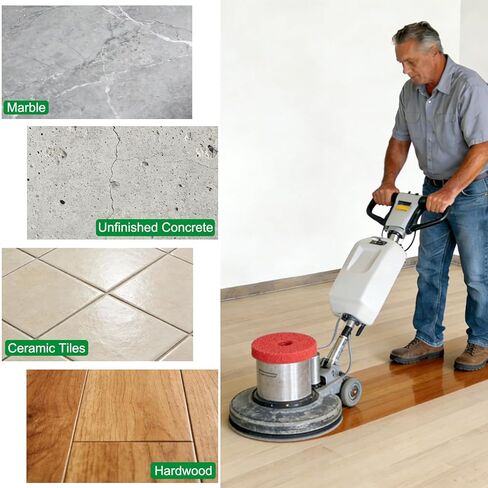 12" Cleaning Orbiter Pads - Commercial Floor Buffer Pads for Hardwood Floor Maintenance, Scrubbing, Polishing & Stripping - Compatible with Orbiter Machines (Black) in Saudi Arabia