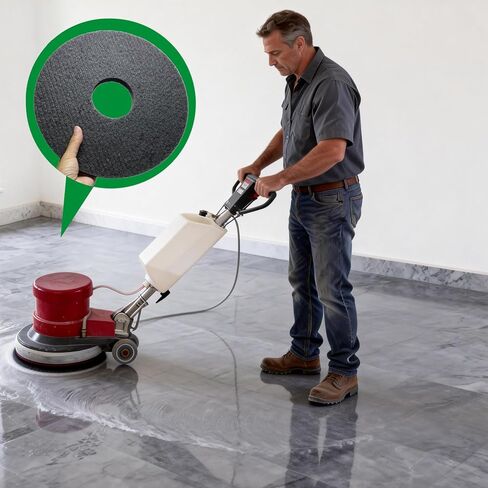 12" Cleaning Orbiter Pads - Commercial Floor Buffer Pads for Hardwood Floor Maintenance, Scrubbing, Polishing & Stripping - Compatible with Orbiter Machines (Black) in Saudi Arabia