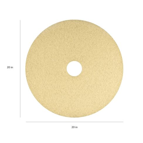 Americo Image-Beige Ultra High Speed Burnishing Floor Pad, Polish to High Gloss, Soft to Medium Finishes, 27" Diameter, 5 Pads/Case, Made in USA in Kuwait
