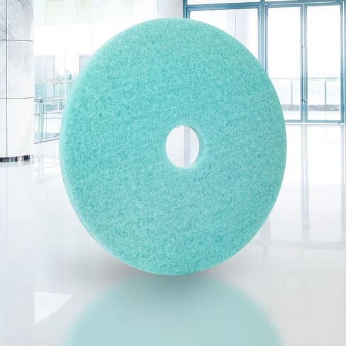 Americo Luster Lite Ultra High Speed Burnishing Floor Pad, Polish to High Gloss Finish, 14" Diameter, 5 Pads/Case, Made in USA in Kuwait